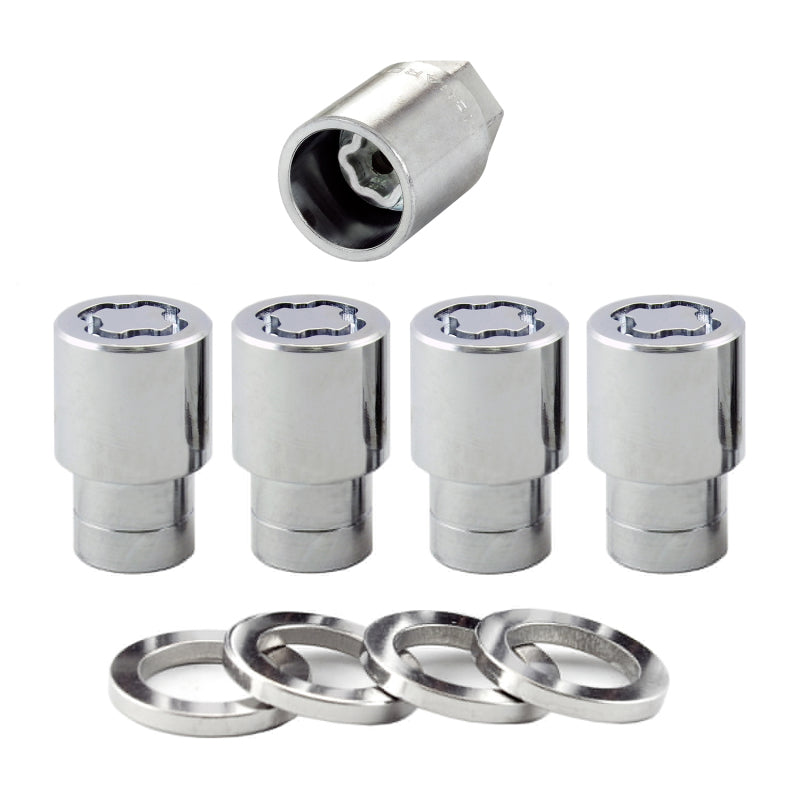 McGard Wheel Lock Nut Set - 4pk. (Reg. Shank Seat) 1/2-20 / 13/16 Hex / 1.38in. Length - Chrome