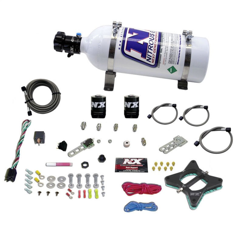 Nitrous Express 96-04 Ford Mustang 4.6L 2 Valve Nitrous Plate Kit w/5lb Bottle