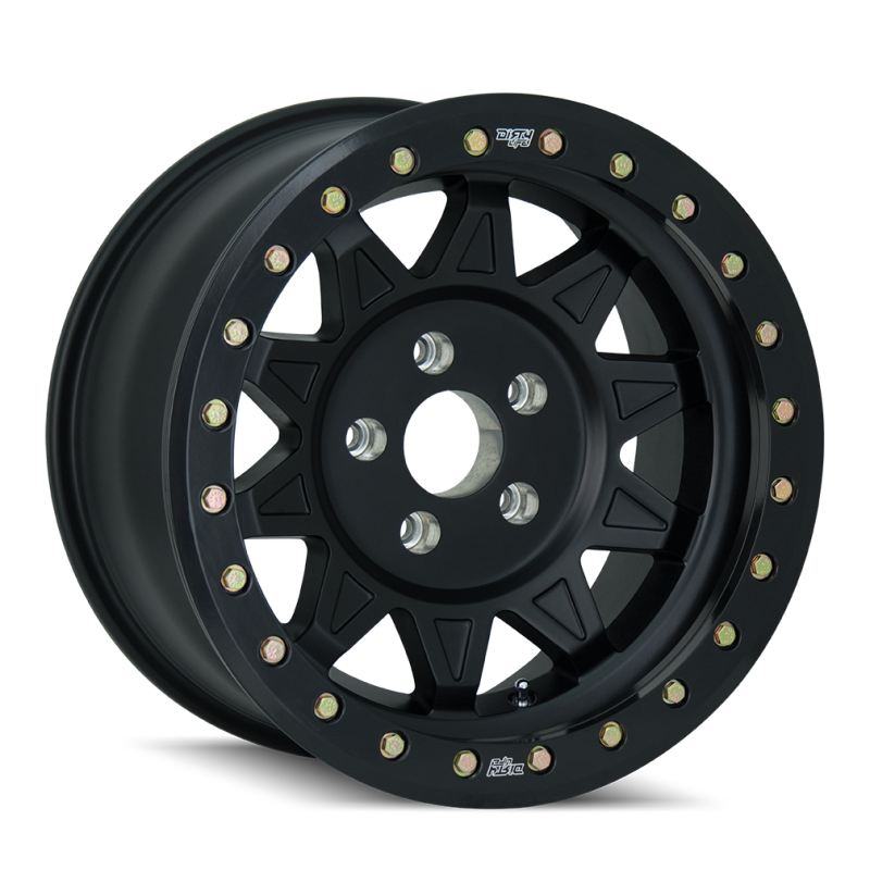 Dirty Life 9302 Roadkill 17x9/8x170 BP/-14mm Offset/130.8mm Hub Matte Black Wheel - Beadlock