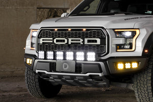 Diode Dynamics 17-20 Ford Raptor SS5 Grille CrossLink Lightbar Kit - Sport Yellow Combo