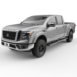 EGR 16+ Nissan Titan XD Bolt-On Look Color Match Fender Flares - Set - Liquid Platinum Metallic