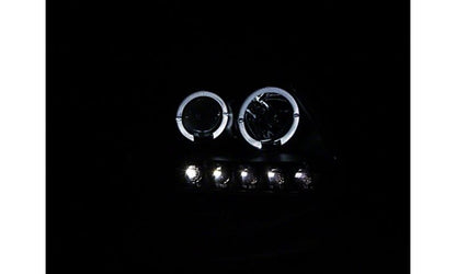Raxiom 97-03 Ford F-150 LED Halo Projector Headlights- Black Housing- Clear Lens
