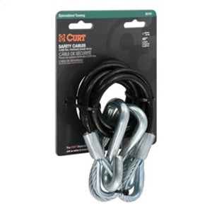 RockJock Curt Towing Safety Cable Kit 44 1/2in Long w/ 2 Snap Hooks 5000lbs 2-Pack