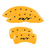 MGP 4 Caliper Covers Engraved Front & Rear RT1-Truck Yellow Finish Black Char 2006 Dodge Charger
