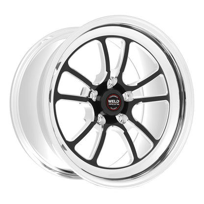 Weld S70 RT-S 17x10in / 5x120 BP / 7.2in. BS - Black Center - Polished Shell Wheel
