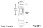 Diode Dynamics 7443 LED Bulb HP11 LED - Red (Pair)