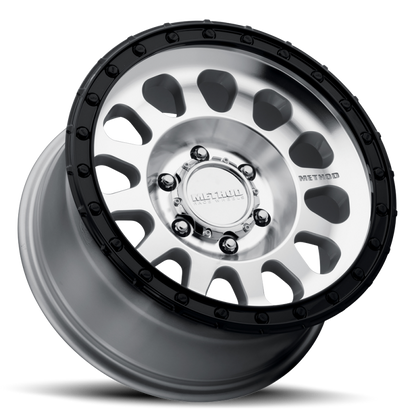 Method MR315 17x8.5 0mm Offset 8x6.5 130.81mm CB Machined Wheel - Gloss Black Lip