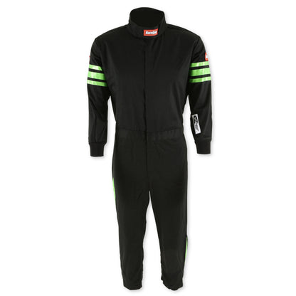RaceQuip Green Trim SFI-1 JR. Suit - Kids XSM