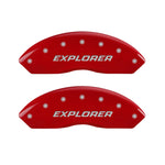 MGP 4 Caliper Covers Engraved Front & Rear Explorer/2011 Red Finish Silver Char 2009 Ford Explorer