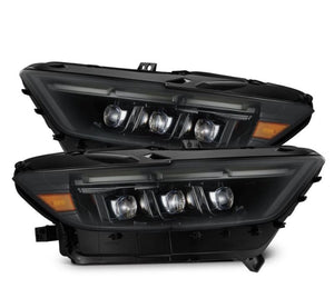 AlphaRex 15-17 Ford Mustang NOVA LED Proj Headlights Alpha Black w/Activ Light/Seq Signal/Switch DRL