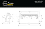 Diode Dynamics 6 In LED Light Bar - Amber Flood Stealth (Pair)