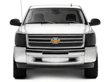 Raxiom 07-14 Chevrolet Silverado 1500 HD Axial OEM Rep Headlights- Chrome Housing- Smoked Lens