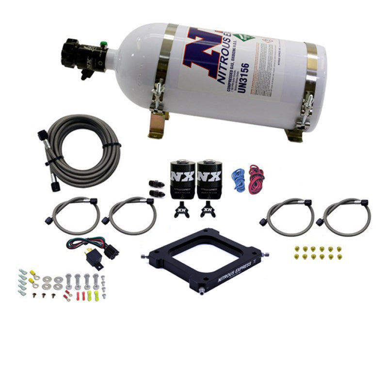 Nitrous Express 4500 Assassin Plate Stage 6 Nitrous Kit (50-300HP) w/10lb Bottle