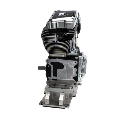 S&S Cycle 07-16 Touring Models T124 T-Series Long Block - Wrinkle Black