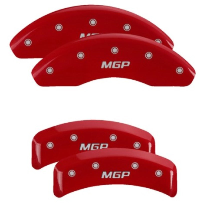 MGP 4 Caliper Covers Engraved Front & Rear MGP Red Finish Silver Characters 1987 BMW 325