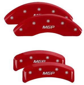 MGP 4 Caliper Covers Engraved Front & Rear MGP Red Finish Silver Characters 1987 BMW 325