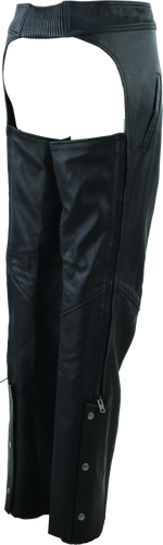 River Road Plains Leather Chaps Black Womens - Small