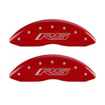 MGP 4 Caliper Covers Engraved Front & Rear Gen 5/RS Red finish silver ch