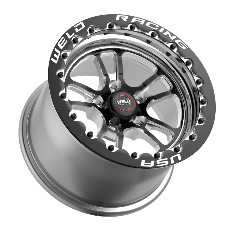 Weld S70 RT-S 15x11in / 5x115 BP / 6.5in. BS - Black Center - Polished Shell Wheel