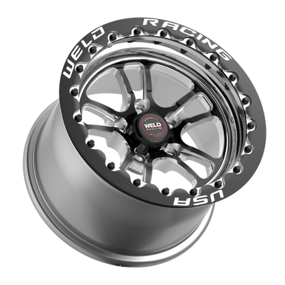 Weld S70 RT-S 15x11in / 5x115 BP / 6.5in. BS - Black Center - Polished Shell Wheel