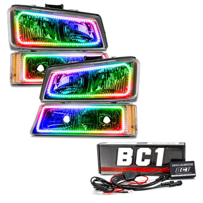 Oracle 03-06 Chevy Silverado Pre-Assembled Headlights w/Parking Lights- w/ BC1 Controller