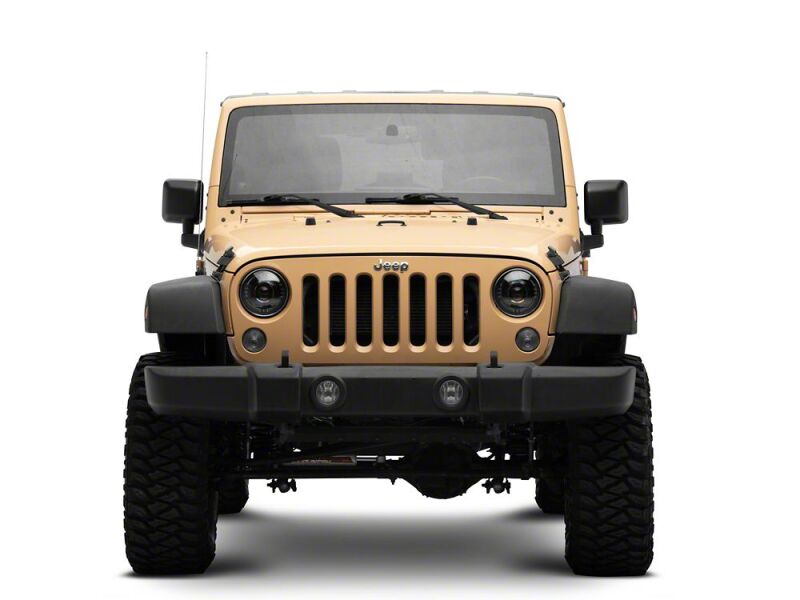 Raxiom 07-18 Jeep Wrangler JK Axial Series Quatro LED Headlights- Black Housing- Clear Lens