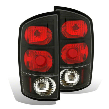 Raxiom 02-05 Dodge RAM 1500 Axial Series Tail Lights- Black Housing- Red/Clear Lens