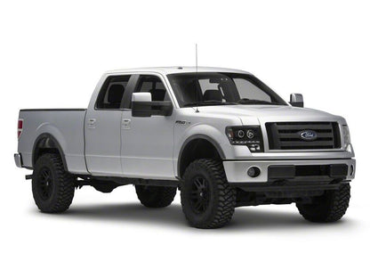 Raxiom 09-14 Ford F-150 G2 Super White LED Halo Projector Headlights- Black Housing- Clear Lens