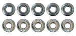 Moroso 5/16in-24 Serrated Zinc Flange Nut  - 10 Pack