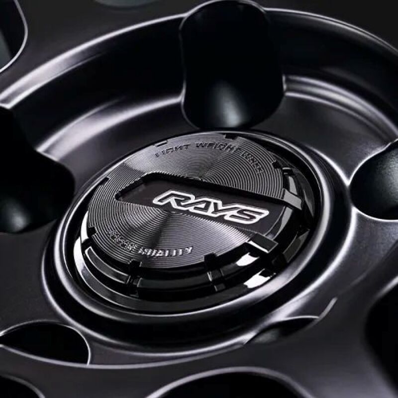 Gram Lights 57NR LIMITED II 17x7.0 +38 5-114.3 Semigloss Black Wheel w/ Black Cap/Stickers/Air Valve