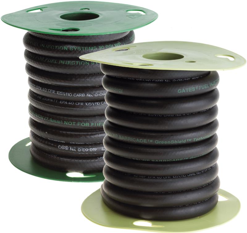 Gates 1/4in x 2 feet (Clamshell) 225 PSI Barricade Fuel Injection Hose w/ GreenShield Technology