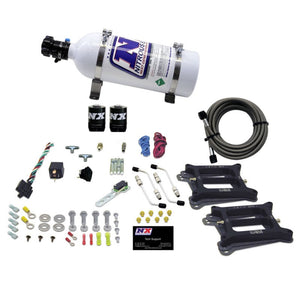 Nitrous Express Dual Holley/Gasoline Nitrous Kit (100-500HP) w/5lb Bottle