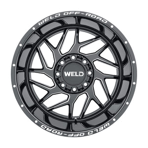 Weld Off-Road W117 20X9 Fulcrum 8X180 ET00 BS5.00 Gloss Black MIL 124.3