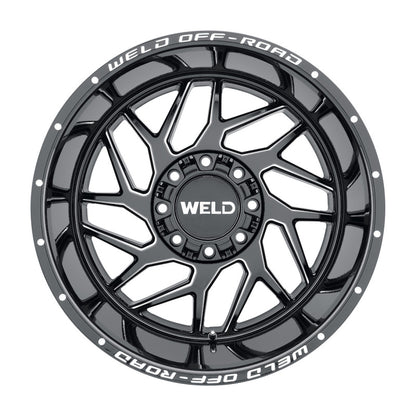 Weld Off-Road W117 20X9 Fulcrum 8X165.1 ET00 BS5.00 Gloss Black MIL 125.1