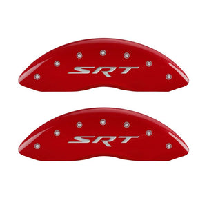 MGP 4 Caliper Covers Engraved Front & Rear SRT Red finish silver ch