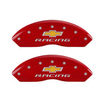 MGP 4 Caliper Covers Engraved F & R Chevy Racing Red Finish Silver Char 1988 Chevrolet Corvette