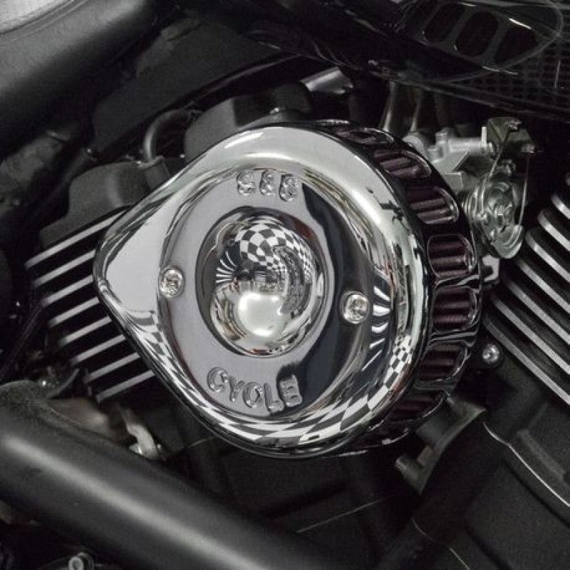 S&S Cycle 2014+ XG500/XG750 Models Stealth Air Cleaner Kit w/ Chrome Mini Teardrop Cover