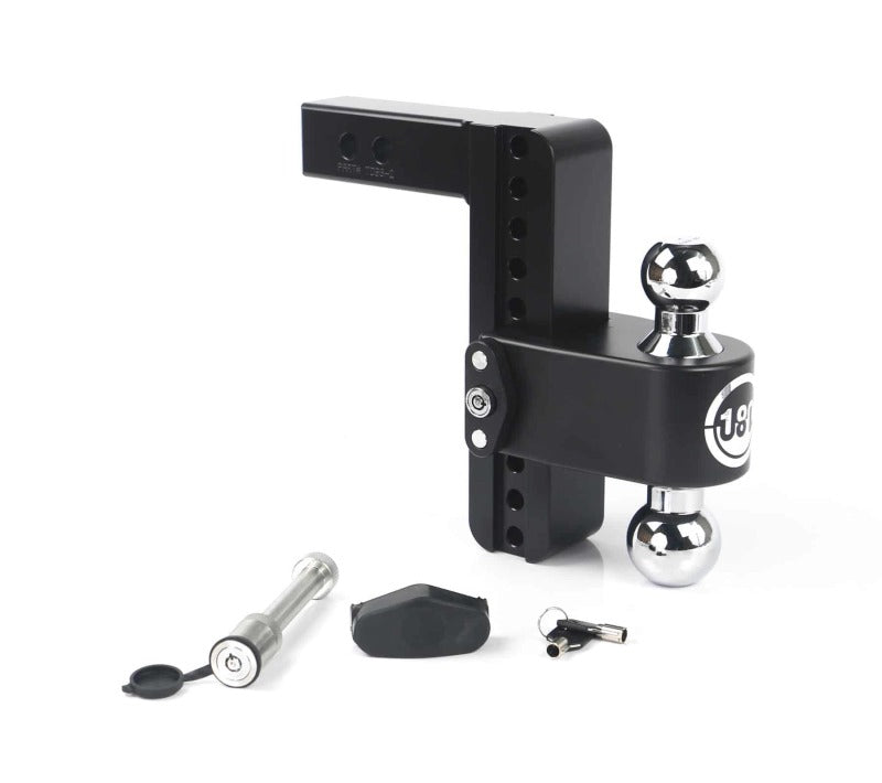 Weigh Safe 180 Hitch 8in Drop Hitch & 2in Shank (10K/12.5K GTWR) w/WS05 - Black Cerakote