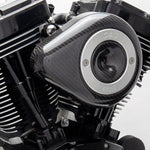 S&S Cycle 08-17 Touring/16-17 Softail Models Stealth Air Cleaner Kit w/ Carbon Fiber Cover