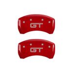 MGP Rear set 2 Caliper Covers Engraved Rear GT Red finish silver ch