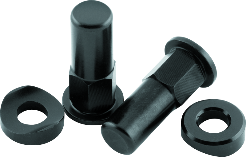 BikeMaster Rim Lock Nuts (Pair) T6 Aluminum/Black