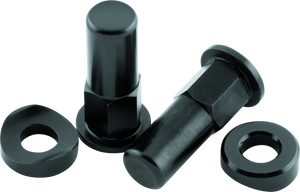 BikeMaster Rim Lock Nuts (Pair) T6 Aluminum/Black