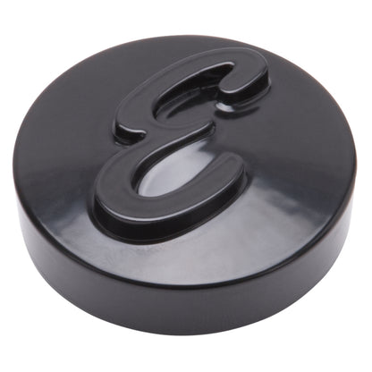 Edelbrock E Logo Black Anodized Nut for Pro-Flo Universal 14in Round Air Cleaners
