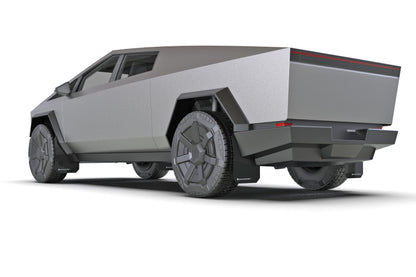 Rally Armor 24-25 Tesla Cybertruck Black UR Mud Flap Silver Logo