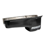 Moroso 80-85 Chevrolet SBC (w/Passenger Side Dipstick) Wet Sump 6qt 8.25in Steel Oil Pan - Blk