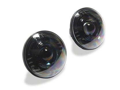 Raxiom 07-18 Jeep Wrangler JK Axial Series Quatro LED Headlights- Black Housing- Clear Lens