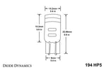 Diode Dynamics 194 LED Bulb HP5 LED - Amber (Single)