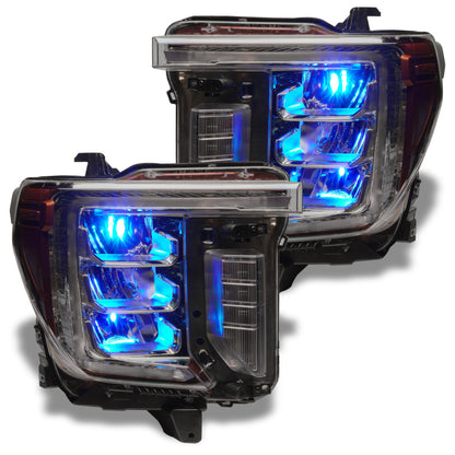 Oracle 19-21 Silverado/Sierra 1500 RGB Demon Eye Headlight Kit - w/o Controller