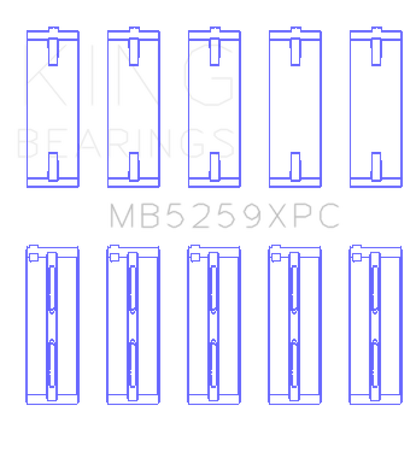 King Honda A-Series/B-Series/K-Series pMaxKote Performance Main Bearing Set - Size STD