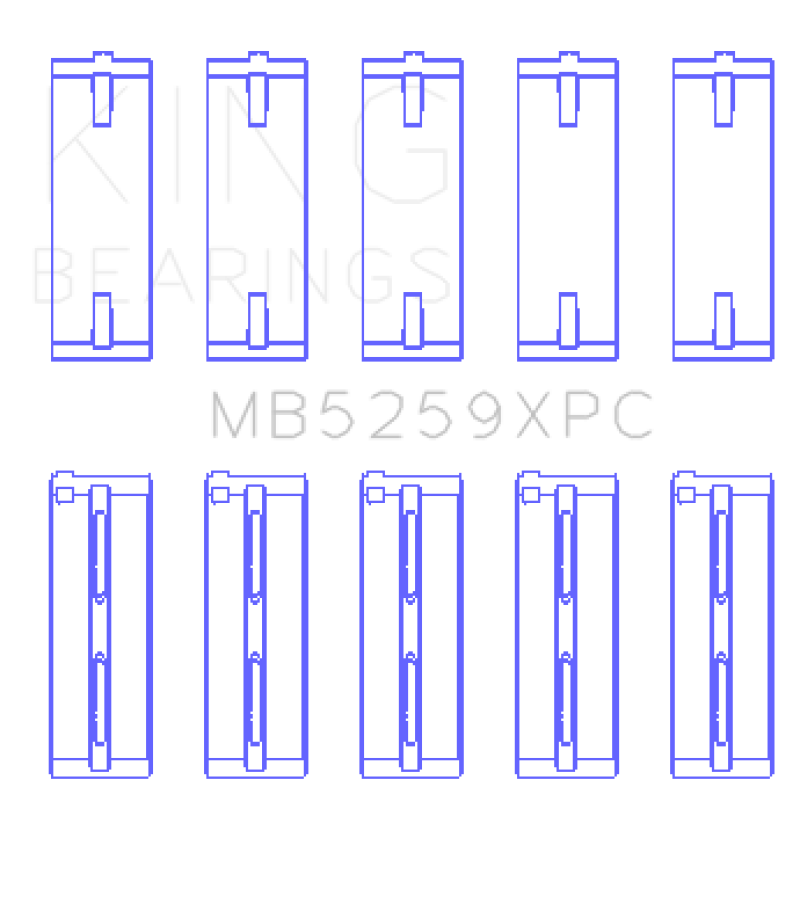 King Honda A-Series/B-Series/K-Series pMaxKote Performance Main Bearing Set - Size STDX